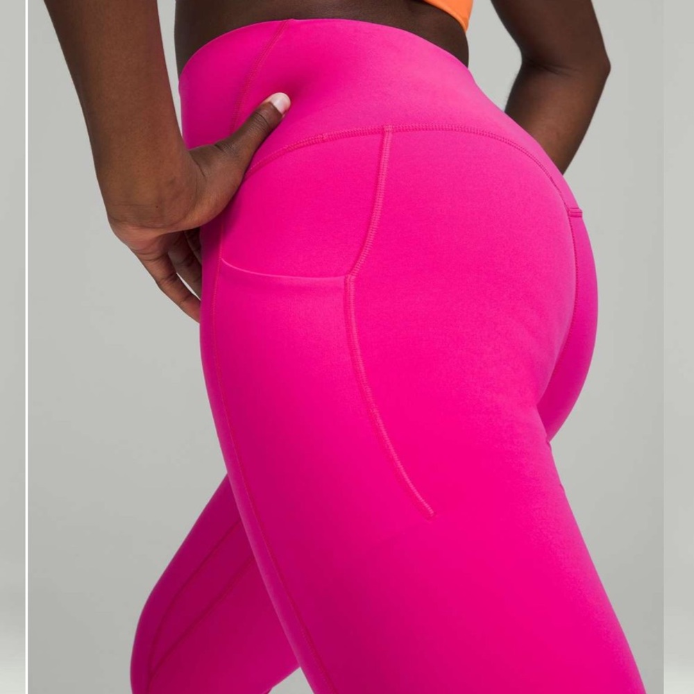 Lululemon Vibrant Pink Athletic Leggings - Picture 2 of 5